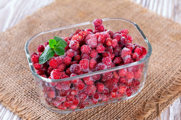 Frozen wild strawberries