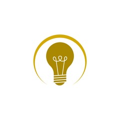Light bulb icon isolated on white background