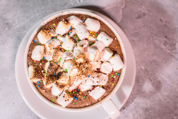 Delicious flavored cocoa marshmallows.