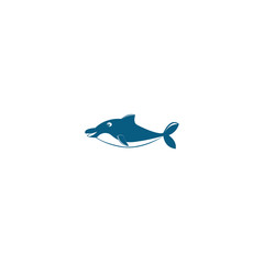 Dolphin design logo simple vector