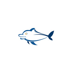 Dolphin design logo simple vector