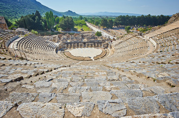 Amphitheatre in the roman ruins of Ephesus
