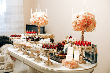 wedding cake with candles