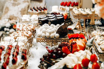 christmas cakes on the table