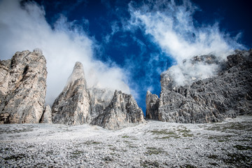 mountain landscape with clouds