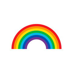 Rainbow icon isolated on white background. Vector illustration.