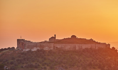 Fototapeta premium Historical Selcuk Castle. Royal tombs.