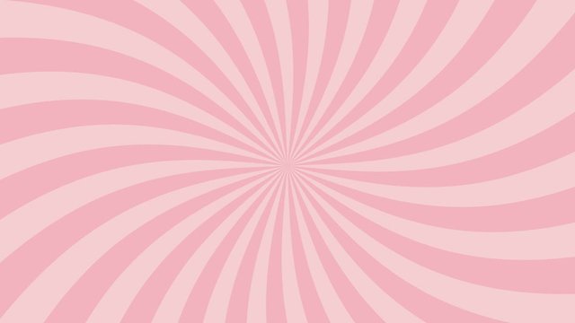 Pink sunburst background animation. 4K rotation video of sweet rays. Footage for candy shops and cafes with place for your content. Tasty and hypnotic swirl in cyclic clip.