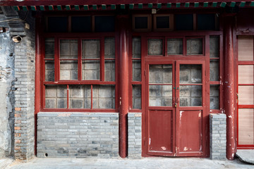 Puertas de viviendas en Hutong en Beijing, China