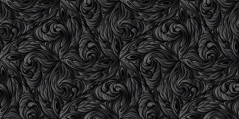 black floral pattern.