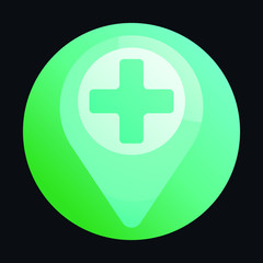 Medical flat icon. Health care vector illustration