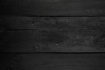 Naklejka premium Abstract dark black wooden deck background