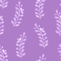 Fototapeta na wymiar Branches on a light purple