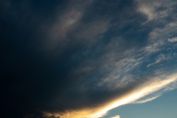 Fototapeta na wymiar large gray cloud before a thunderstorm or rain