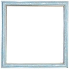 Blue photo frame. Isolated background.