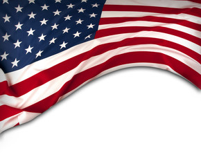 Fototapeta premium America flag on white