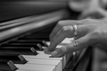 Playing the piano