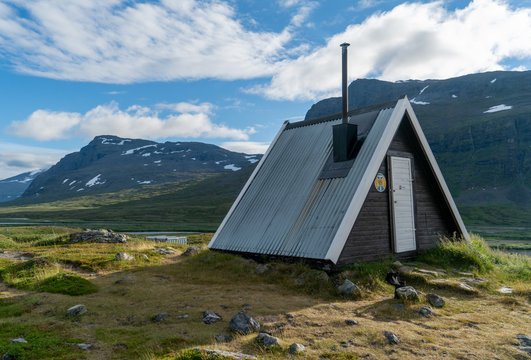 STF hiker cabin on the Kings Trail in the Swedish Lapland 