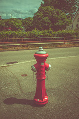 red hydrant in the street