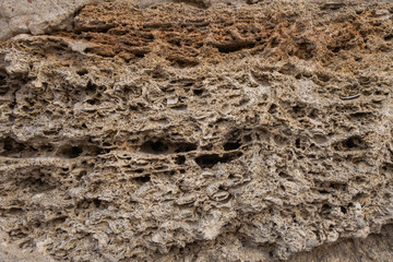 Wall of sand stone old. Creative vintage background.