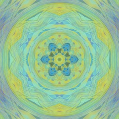 illustrazione geometrica astratta di un kaleidoscopico mandala