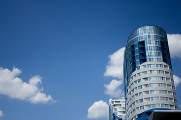 modern office building with blue sky