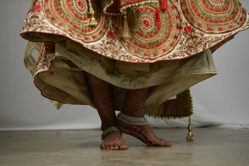Took a photo of the feet in a Gujarati wedding
