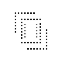 Square geometric element. Vector image isolated on a white background.