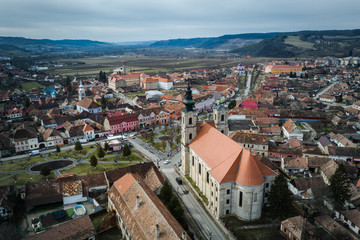 Fototapeta na wymiar Dumbraveni city view, Sibiu county, Transylvania