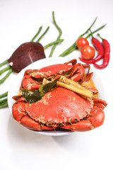Very delicious spicy crab soup