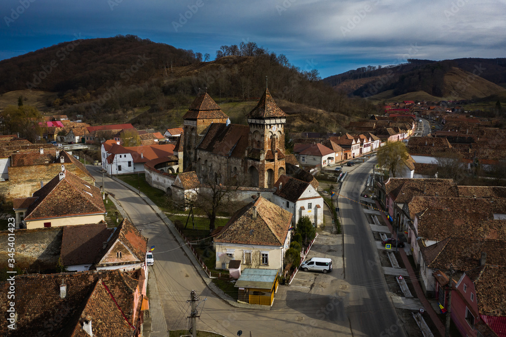 Wall mural Transylvania Valea Viilor rural church