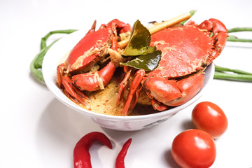 Very delicious spicy crab soup