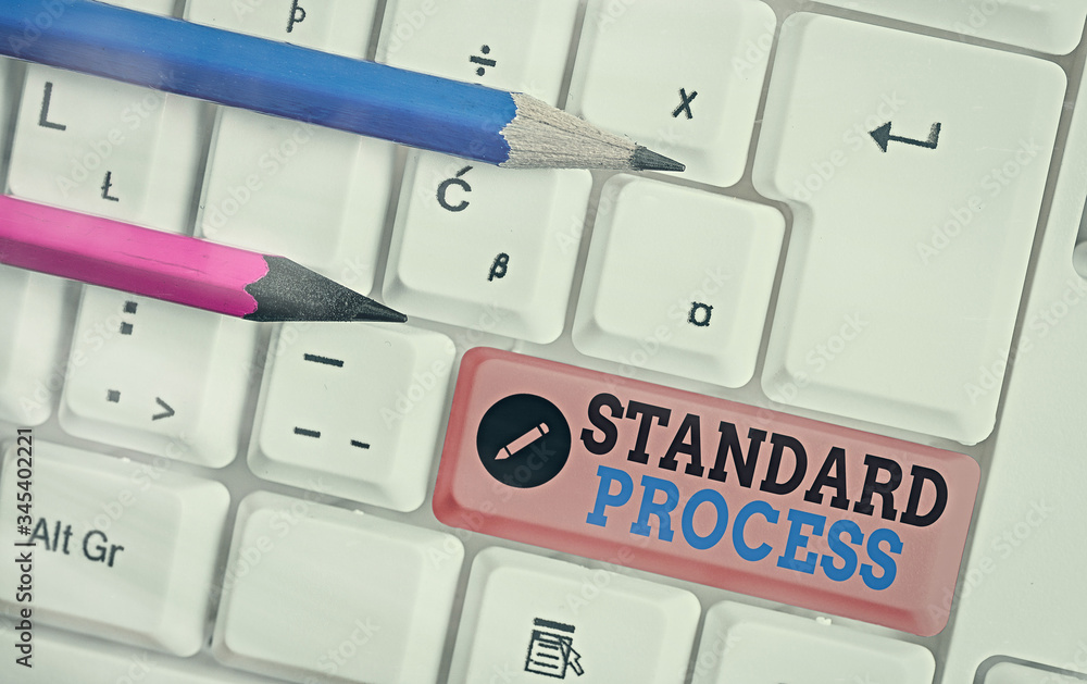 Poster handwriting text writing standard process. conceptual photo rules made to be matched with final prod
