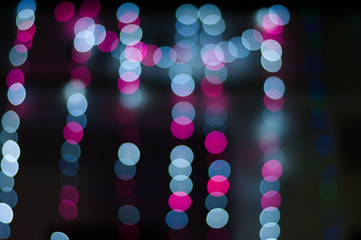 Abstract background of colorful bokeh lights