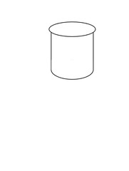 Illustration of empty glass on white