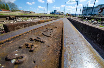 chemin de fer, rail, transport, convergence, convergeant, converger, chemin, fer, voie, ferrée,...