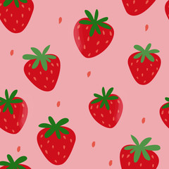 strawberry seamless pattern