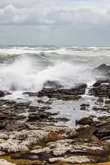 sea crushing on rocks