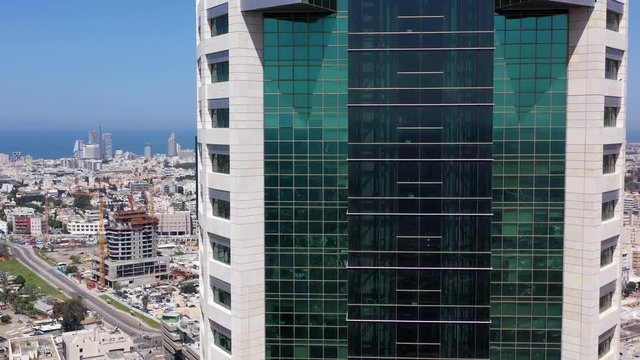 Tel Aviv Skycraper and Skyline - aerial footage 
Drone footage Tel aviv/Israel-april,15,2020
