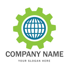 gear globe logo for company