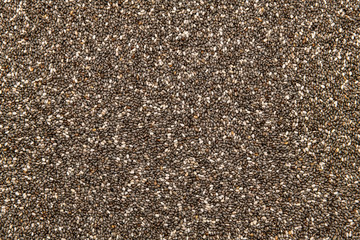 Chia seed super food as background