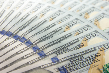 money background. american hundred dollar bills. copy space