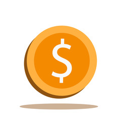 dollar coin icon. vector money - investment symbol