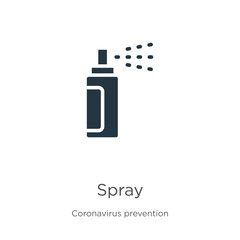 Spray icon vector. Trendy flat spray icon from Coronavirus Prevention collection isolated on white background. Vector illustration can be used for web and mobile graphic design, logo, eps10