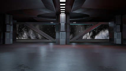 Space environment, ready for comp of your characters.3D rendering © Natalia80