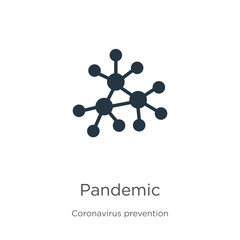 Pandemic icon vector. Trendy flat pandemic icon from Coronavirus Prevention collection isolated on white background. Vector illustration can be used for web and mobile graphic design, logo, eps10