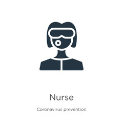 Nurse icon vector. Trendy flat nurse icon from Coronavirus Prevention collection isolated on white background. Vector illustration can be used for web and mobile graphic design, logo, eps10