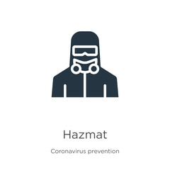 Hazmat icon vector. Trendy flat hazmat icon from Coronavirus Prevention collection isolated on white background. Vector illustration can be used for web and mobile graphic design, logo, eps10