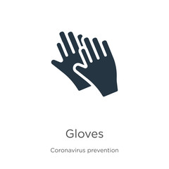 Gloves icon vector. Trendy flat gloves icon from Coronavirus Prevention collection isolated on white background. Vector illustration can be used for web and mobile graphic design, logo, eps10