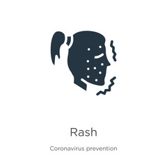 Rash icon vector. Trendy flat rash icon from Coronavirus Prevention collection isolated on white background. Vector illustration can be used for web and mobile graphic design, logo, eps10